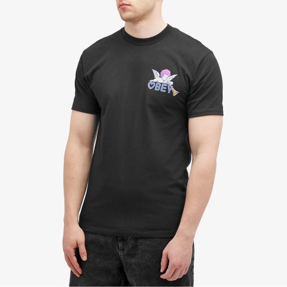 OBEY BABY ANGEL T-SHIRT - Size Large - Picture 2 of 6